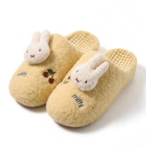 Plush Bunny Fuzzy House Slippers