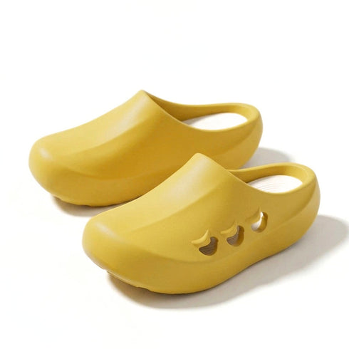 Chunky Banana Cutout Platform Clogs