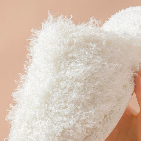 Teddy Curl Closed-Toe Slippers