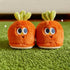 Goofy Carrot Face Plush Slippers