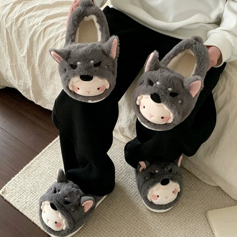 Wolf Disguised Sheep Plush Slippers