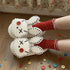 Stitched Patch Bunny Platform Slippers