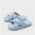 Puffy Padded Criss Cross Slides