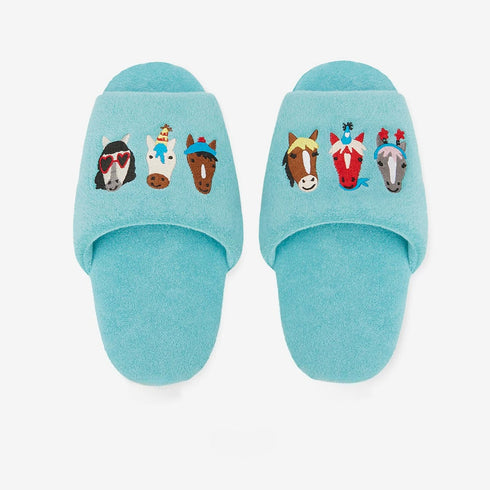 Embroidered Party Horse House Slides
