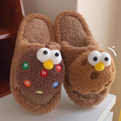 Googly Cookie Puff Slippers