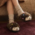 Whimsical Hedgehog Plush House Slippers