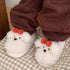 Plush Puppy Bow Home Slippers