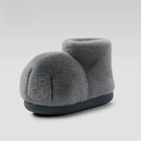 Plush Cat Paw Ankle Boots