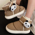 Panda Patch Puffy Winter Boots