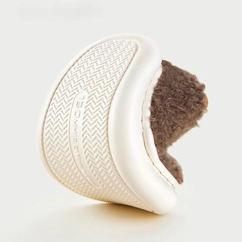 Fuzzy Bear Face Kids Slippers