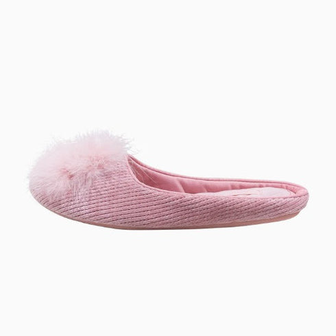 Pompom Plush Ballet Slippers