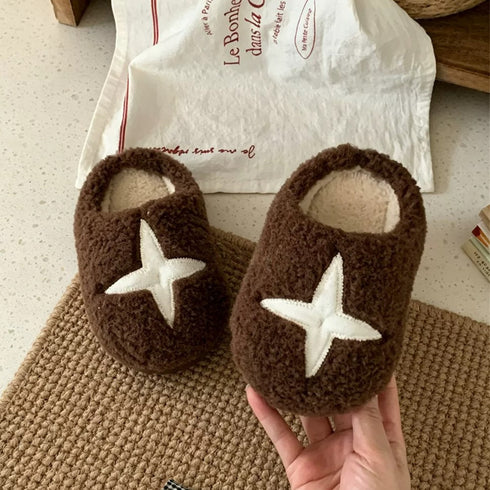 Shiitake Mushroom Plush House Slippers