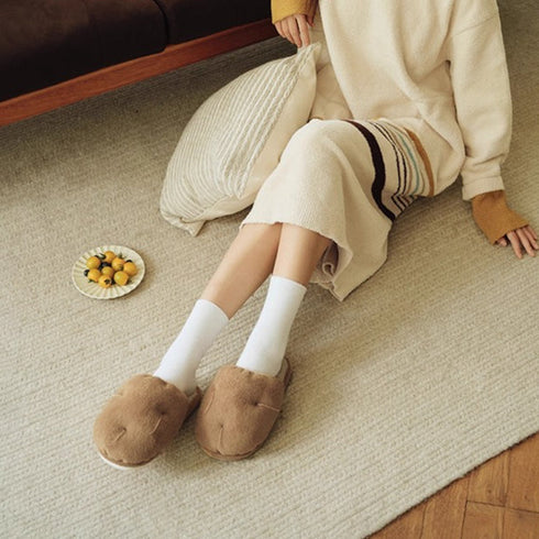 Cozy Potato Shape Fleece Slippers