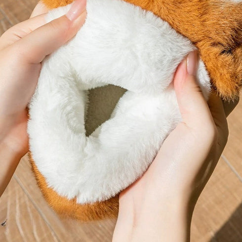 Plush Corgi Butt Ankle Slippers