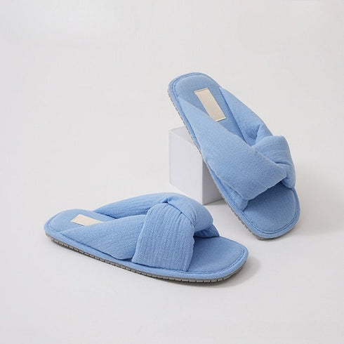 Plush Twist Crossband Slippers