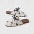 Bow-Tie Sherpa Lattice Slippers