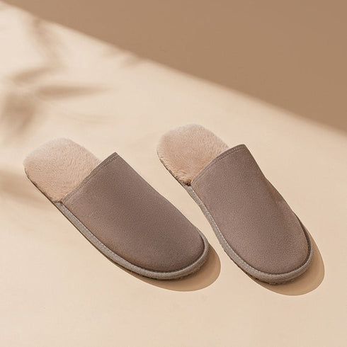 Low-Profile Fleece Lounge Slippers