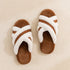 Fuzzy Crisscross Band Warm Slippers