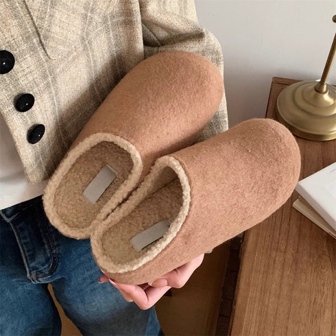 Pebble Plush Slip-in Slippers