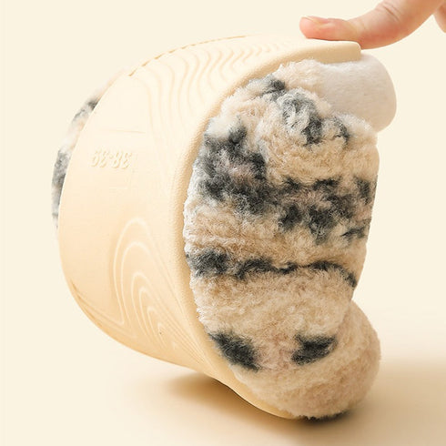 Cozy Pattern Plush Home Slippers