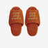 Embroidered Lettering Open Toe Slides