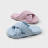 Puffy Padded Criss Cross Slides