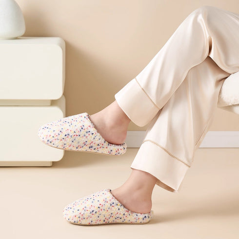 Confetti Boucle Fleece Warm Slippers