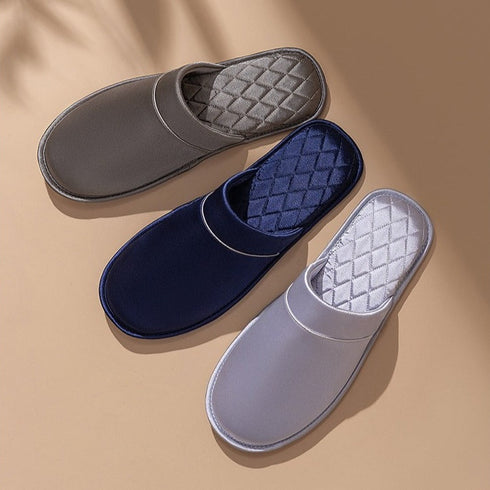 Sleek Piped Closed-Toe Slippers