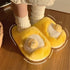 Fried Egg Plush House Slippers