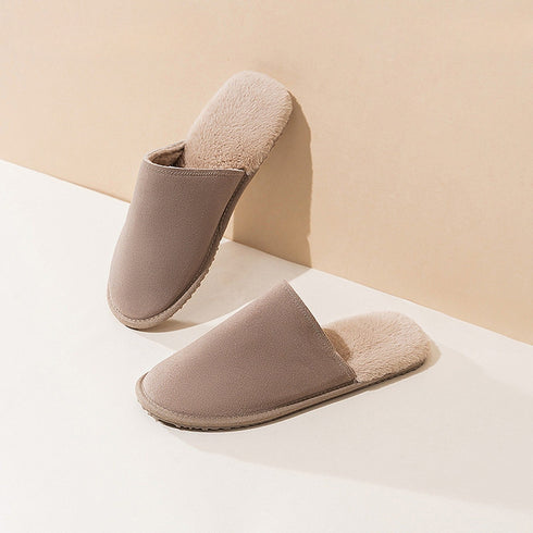 Low-Profile Fleece Lounge Slippers