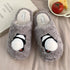 Panda Pom-Pom Fuzzy Slippers