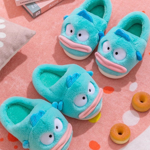 Quirky Clownfish Fuzzy House Slippers