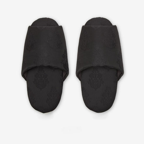 Silky Floral Jacquard Lounge Slides