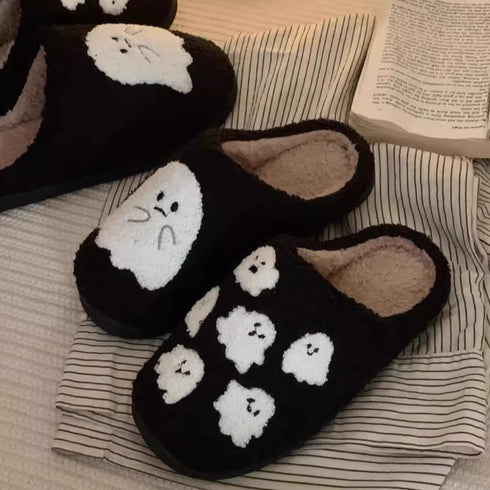 Mini Ghost Fuzzy Slippers