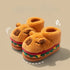 Whimsical Capybara Burger Plush Slippers