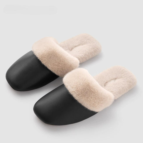 Sleek Waterproof Furry Home Slippers