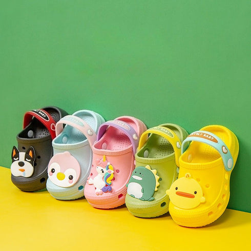 Playful Animal Charm Beach Clogs