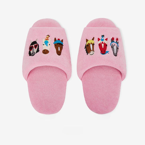 Embroidered Party Horse House Slides