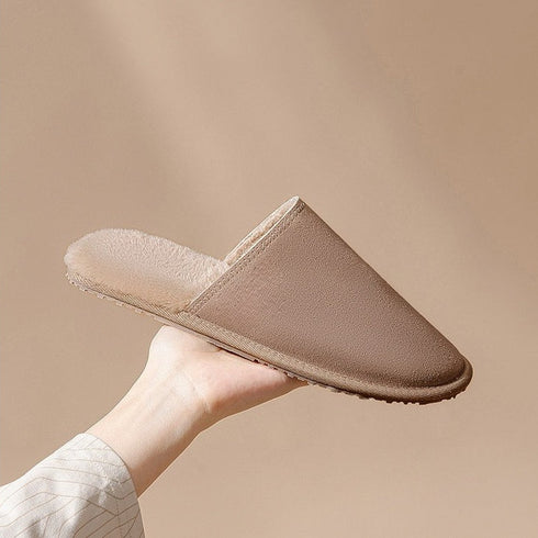 Low-Profile Fleece Lounge Slippers