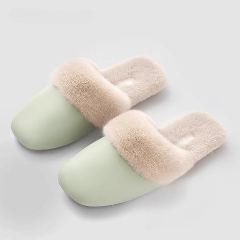 Sleek Waterproof Furry Home Slippers