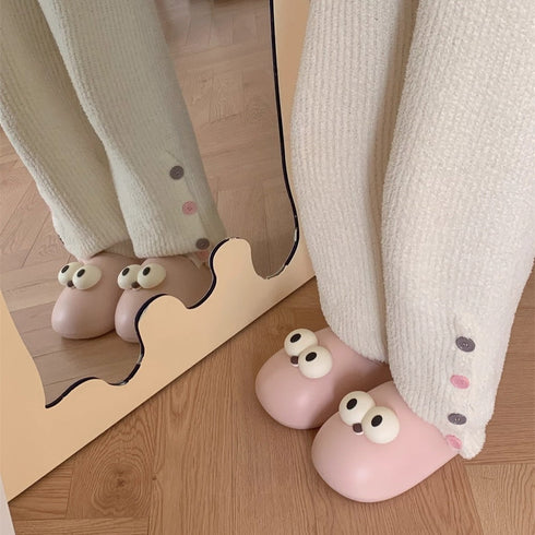 Big-Eye Puffer Waterproof Slippers