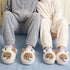 Sleeping Cat Nightcap Plush Slippers