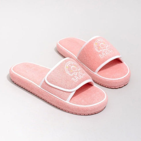 Chunky Terry Cloth Platform Slides