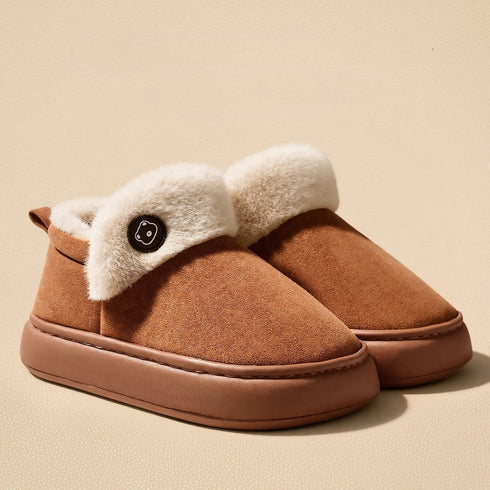 Chunky Sole Furry Bear Boots