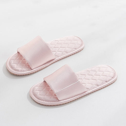 Satin Band Quilted Comfort Slides
