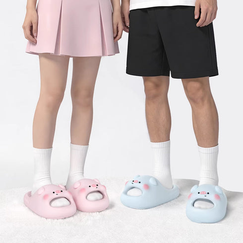 Chubby Piggy Soft Cloud Slides