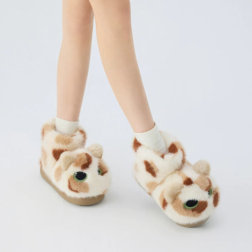 Plump Cat Ankle Plush Slippers
