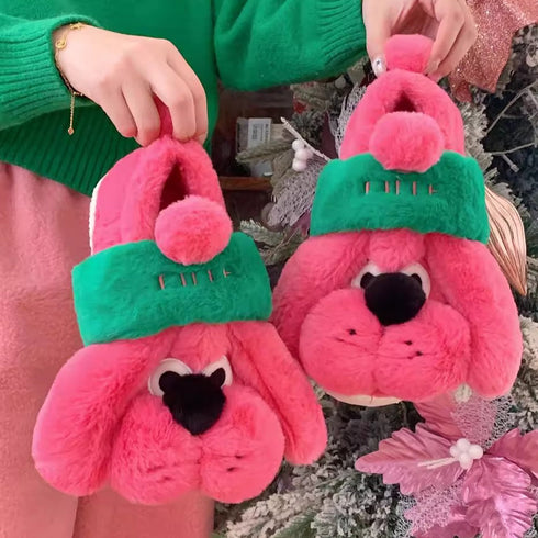 Puffy Pup 3D Plush Slippers