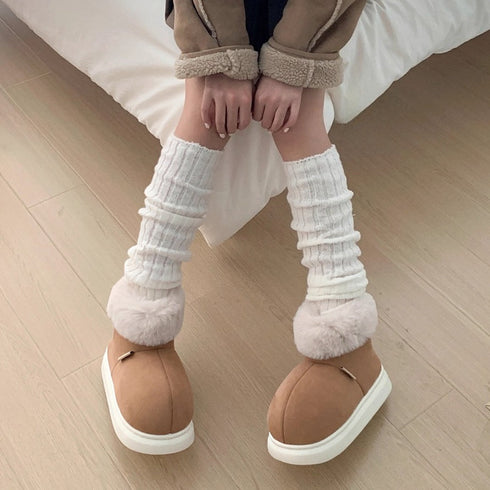 Cozy Plush Cuff Ankle Boots