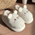 Bear Eared Puffer Home Slippers